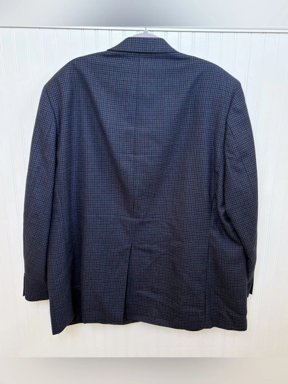 Lauren Ralph Lauren Men’s 50R Blue Plaid 100% Wool Blazer Jacket Sport Coat